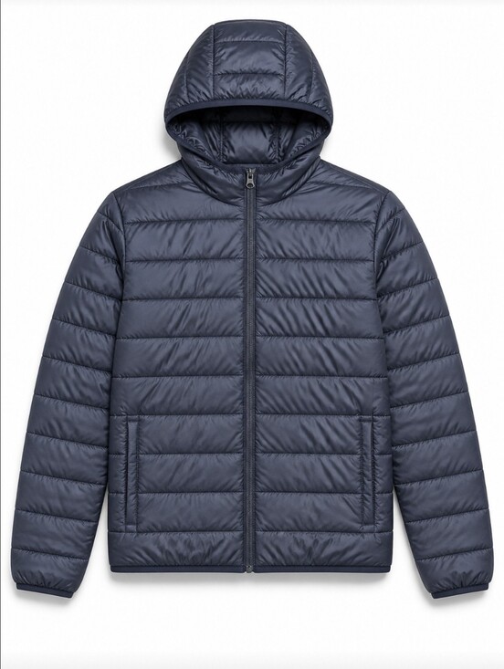 H&M Other - HM Navy Blue Hooded Lightweight Puffer Jacket Size Large EUC